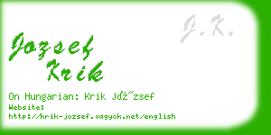 jozsef krik business card